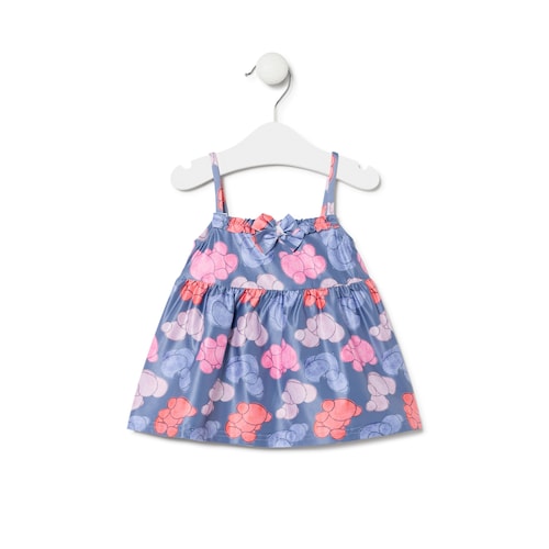 Girls sleeveless dress in Aqua navy blue image number 0