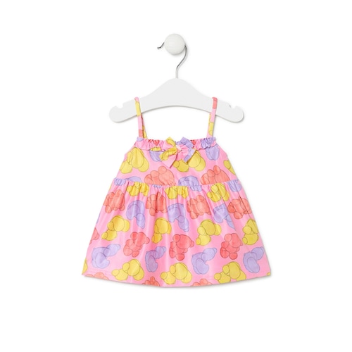 Girls sleeveless dress in Aqua pink image number 0