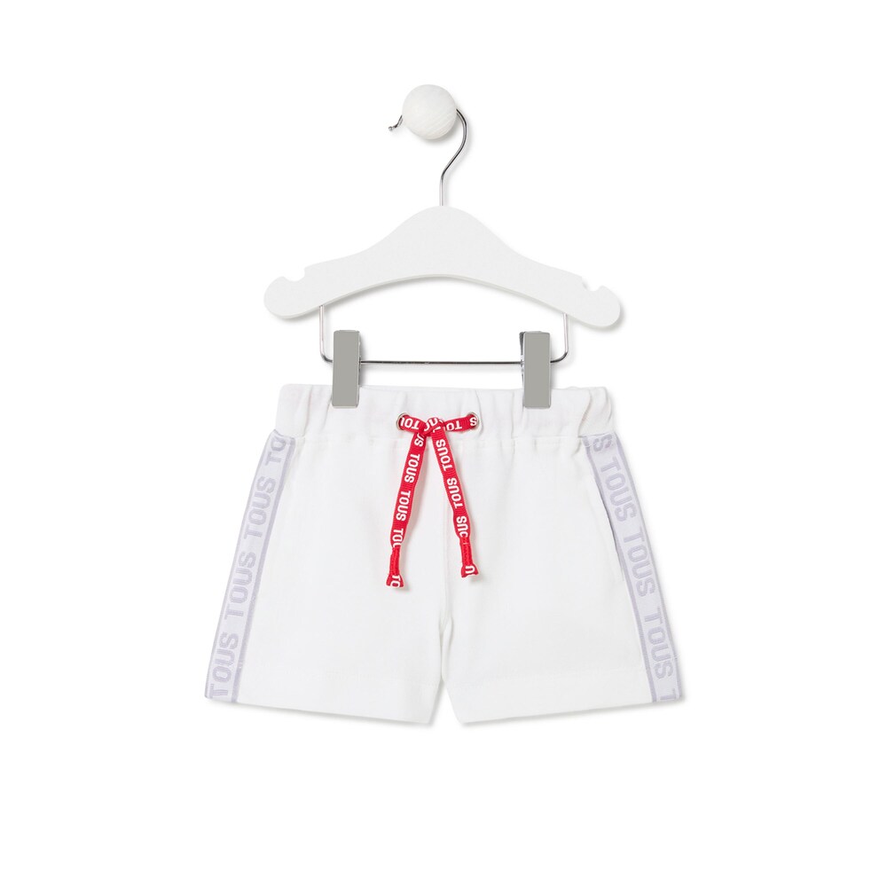 Boys piqu&eacute; cotton Bermudas in Casual white