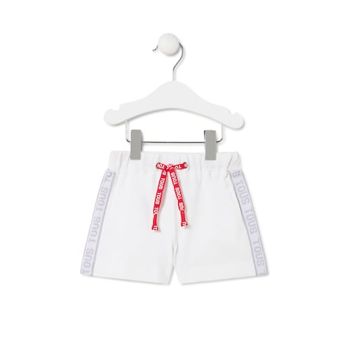 Boys piqu&eacute; cotton Bermudas in Casual white
