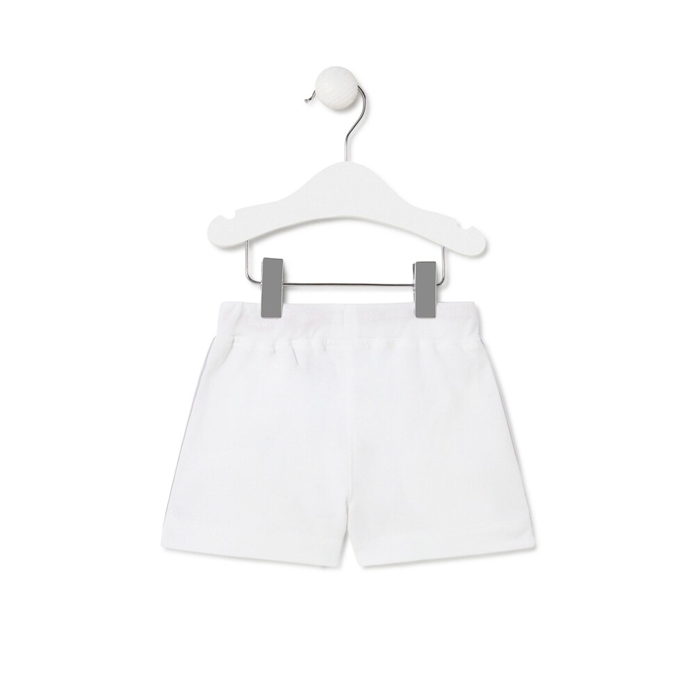 Boys piqu&eacute; cotton Bermudas in Casual white
