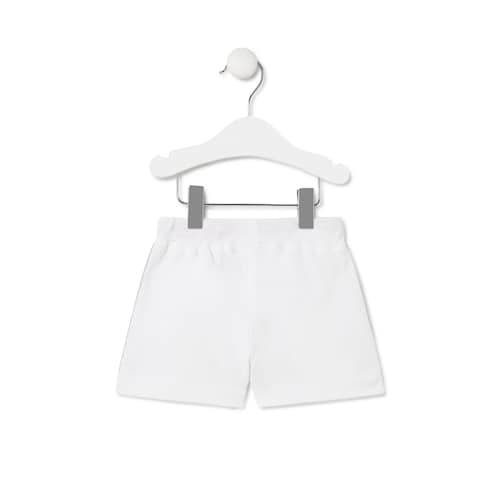 Bermudas de menino de piqué Casual branco