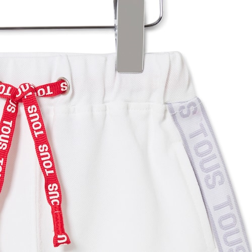 Bermudas de menino de piqué Casual branco