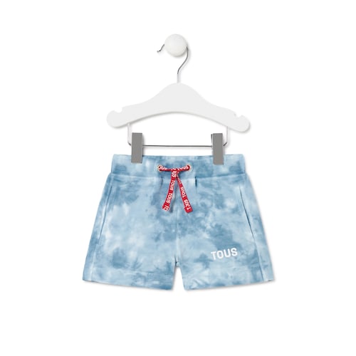 Boys tie-dye cotton Bermudas in Casual blue image number 0