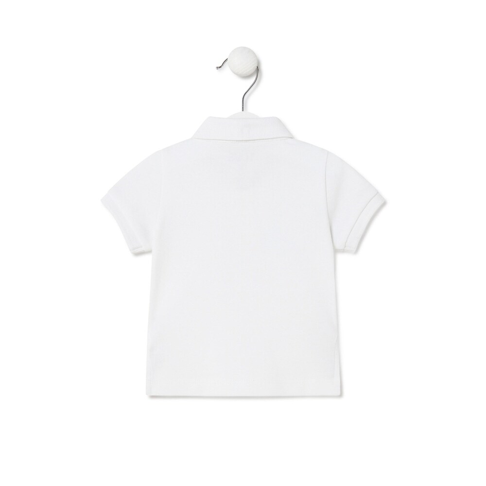 Piqu&eacute; polo t-shirt in Casual white
