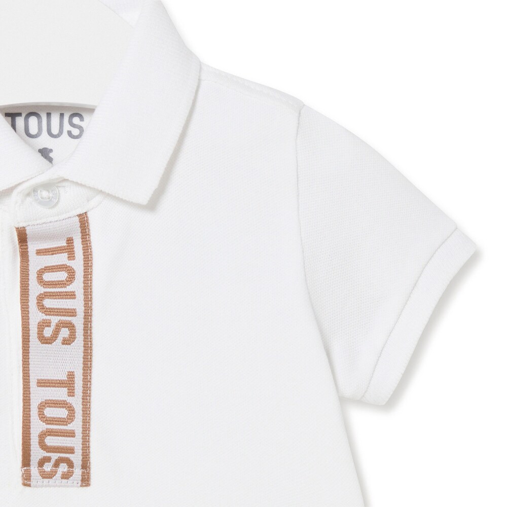 Piqu&eacute; polo t-shirt in Casual white