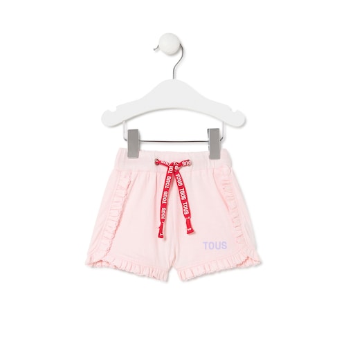 Shorts de menina Casual cor-de-rosa image number 0