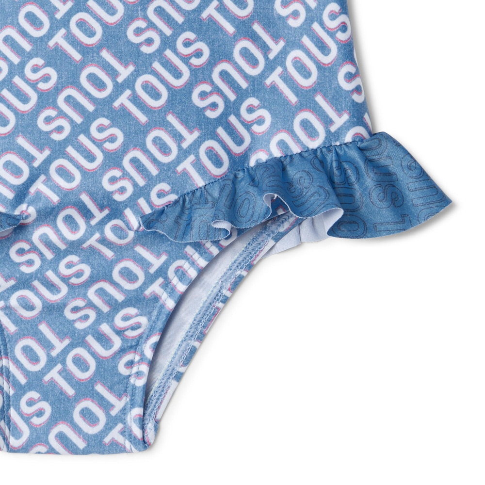 Girls one-piece swimsuit in Logo blue