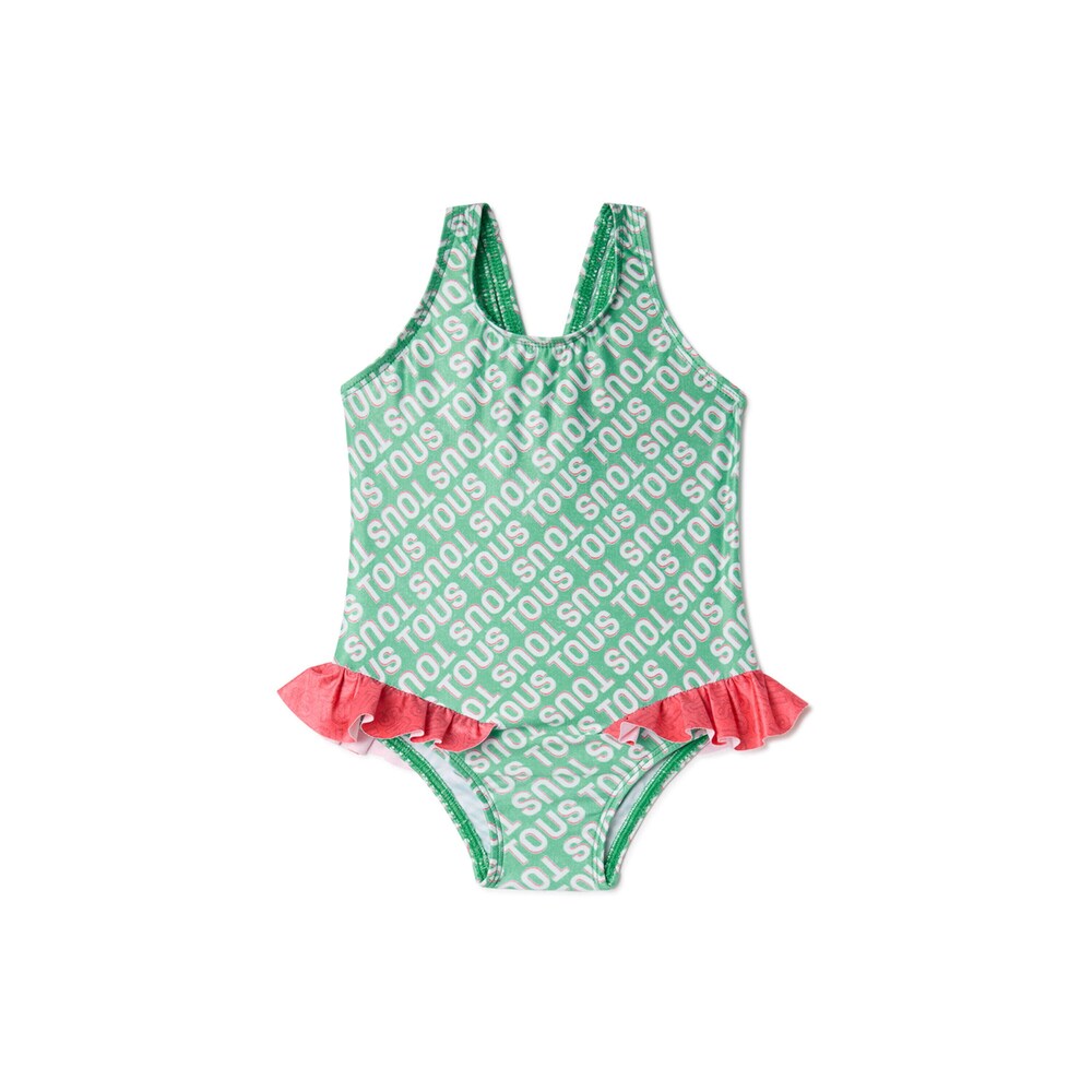 Girls one-piece swimsuit in Logo mist