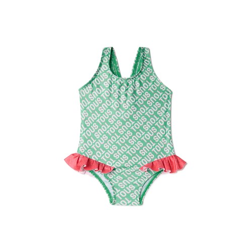 Girls one-piece swimsuit in Logo mist