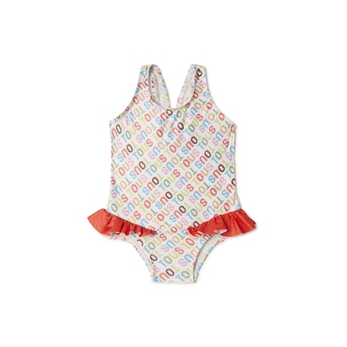 Girls one-piece swimsuit in Logo multicolour image number 0