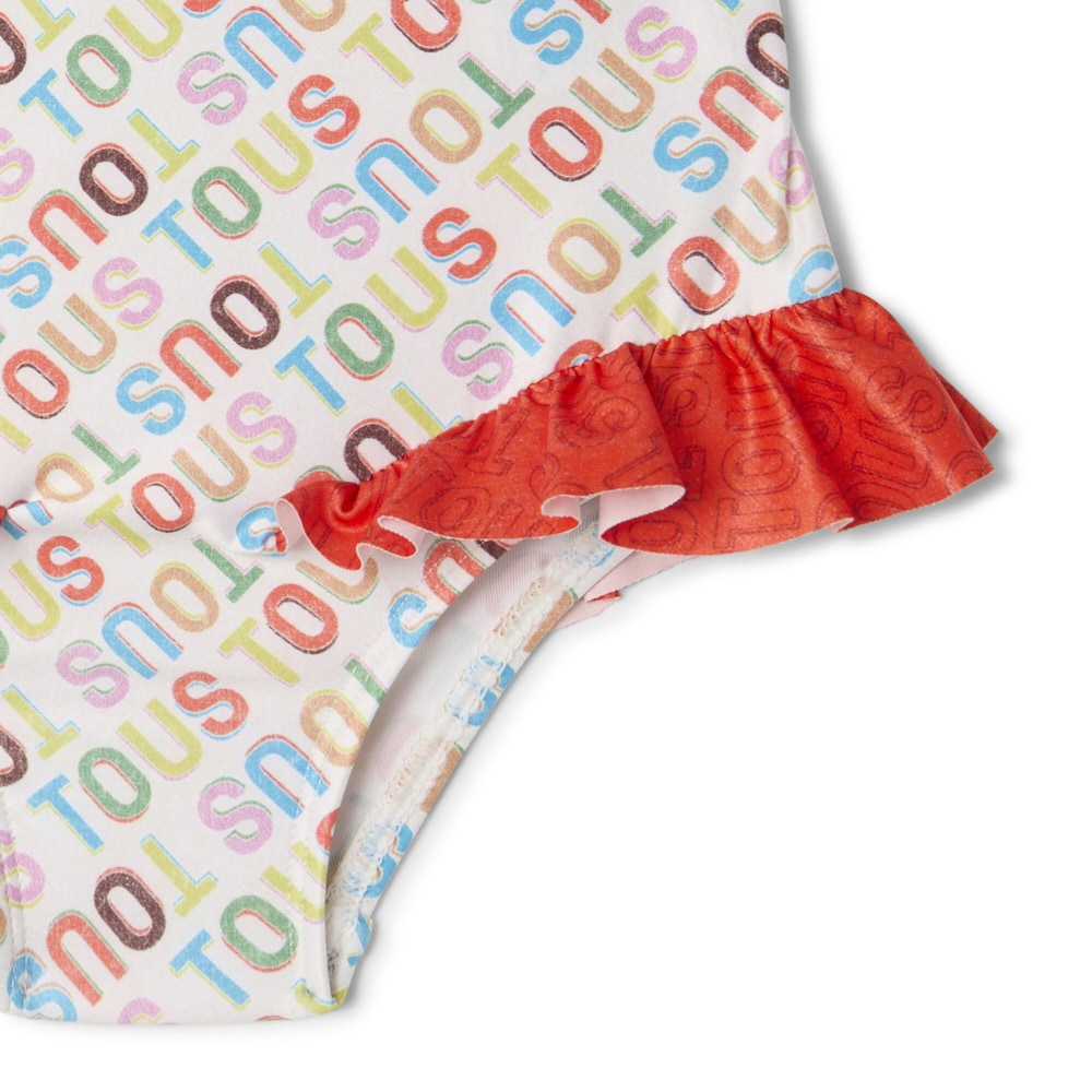 Girls one-piece swimsuit in Logo multicolour