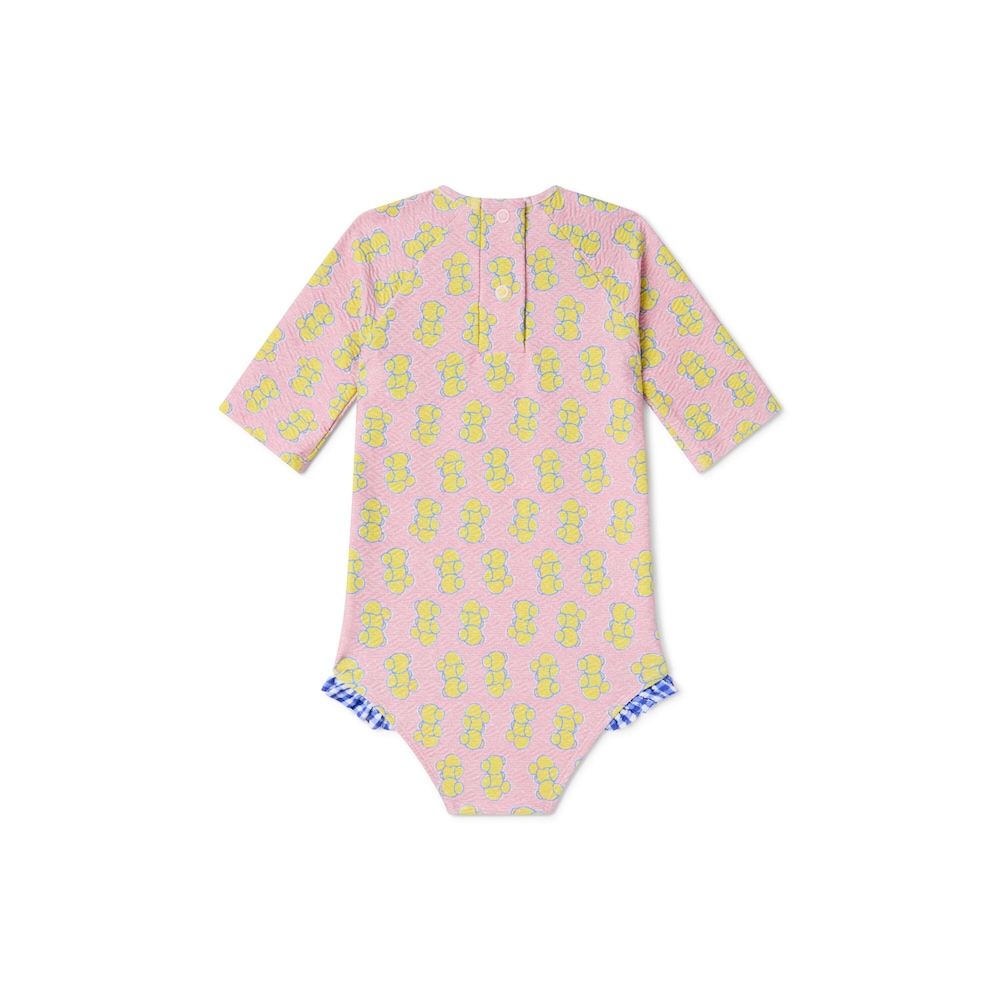 Ba&ntilde;ador integral de ni&ntilde;a manga larga Chic rosa