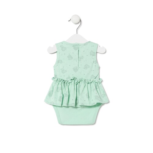 Baby girl's bodysuit with skirt in Pic mist