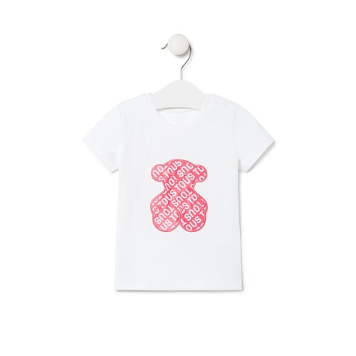 Girls beach t-shirt in Logo pink image number 0