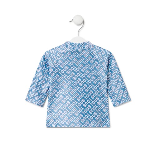 Camisola de praia de manga comprida com Logótipo azul