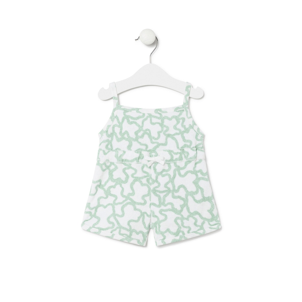 Girls short terry playsuit in Kaos mist