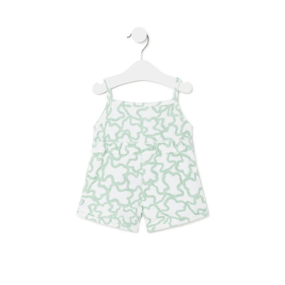 Girls short terry playsuit in Kaos mist