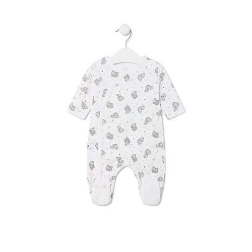 Babygrow de beb&eacute; Pic branco