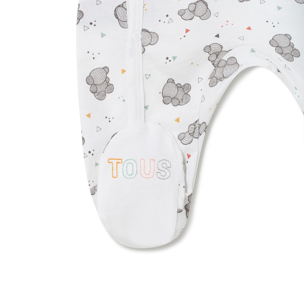 Babygrow de beb&eacute; Pic branco