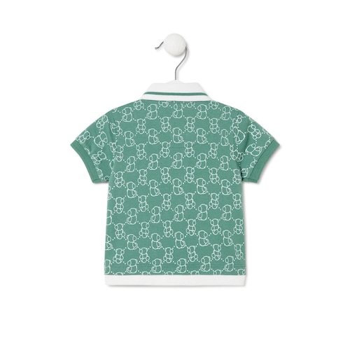 Bold Bear polo t-shirt in Casual green