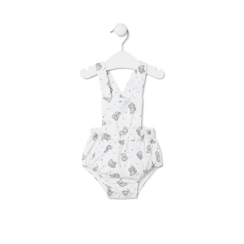 Baby romper in Pic white image number 0