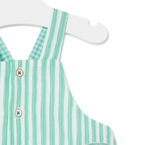 Macacão curto de bebé Star verde