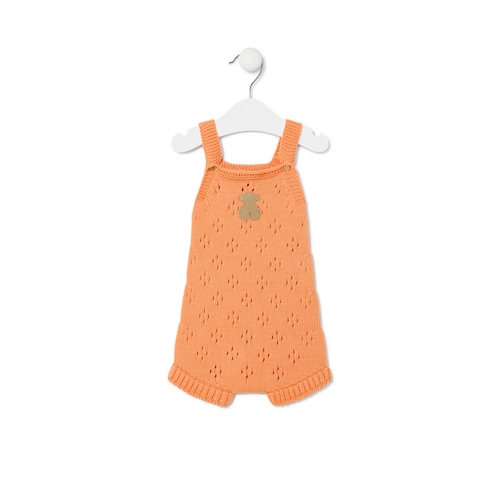 Knitted baby romper in Tricot orange image number 0