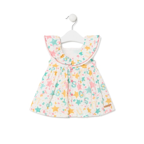 Vestido de menina Multi cor única