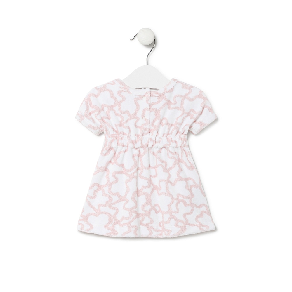 Girls terry cloth dress in Kaos pink