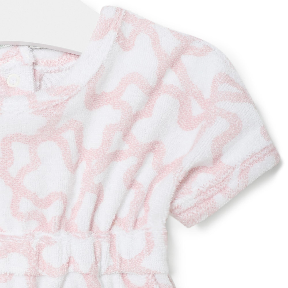 Girls terry cloth dress in Kaos pink