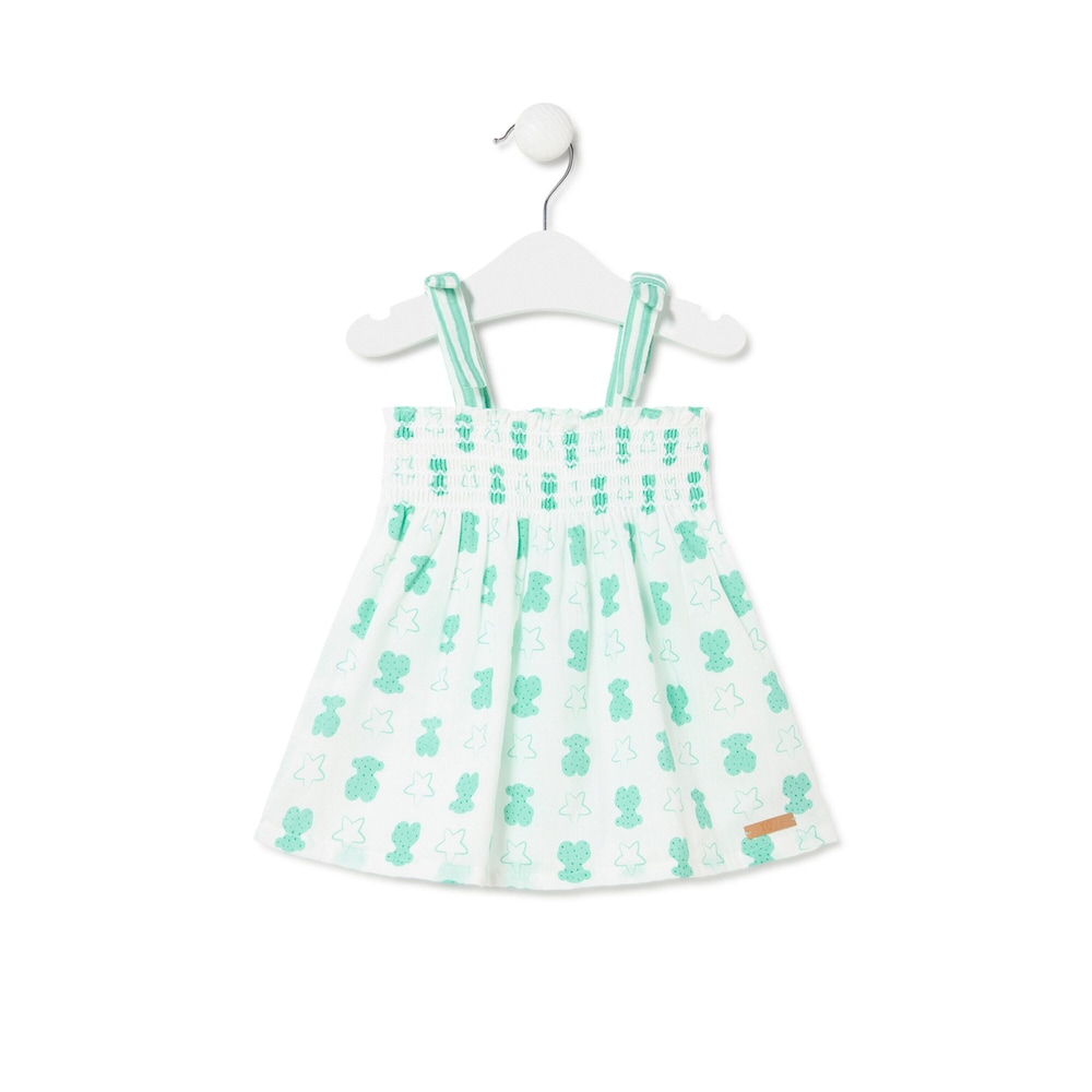 Girls dress in Star green