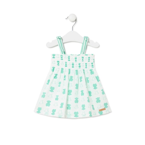 Girls dress in Star green