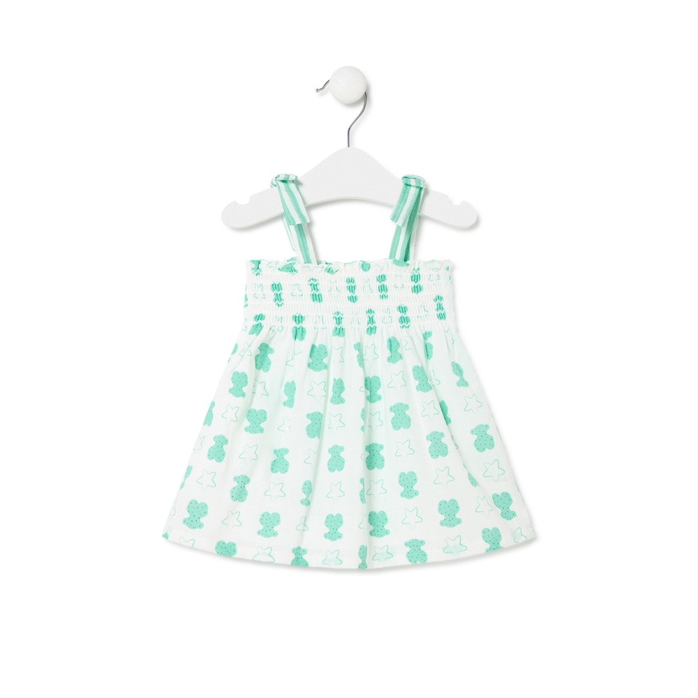 Girls dress in Star green
