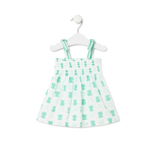 Girls dress in Star green