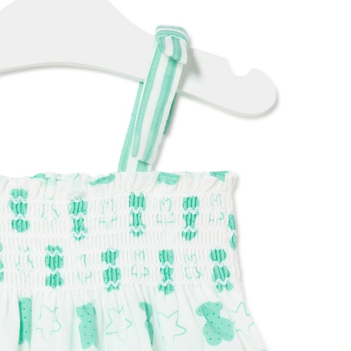 Girls dress in Star green