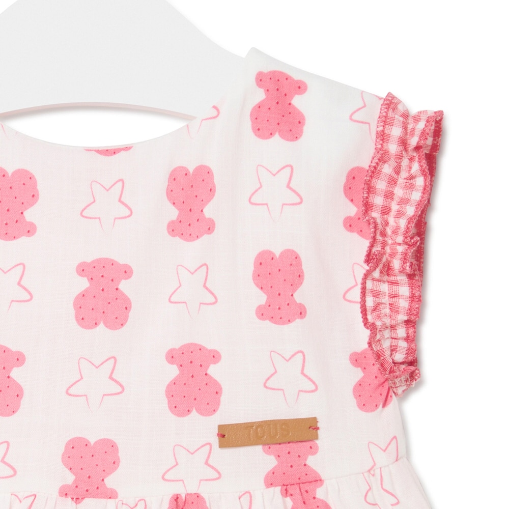 Girls dress in Star pink