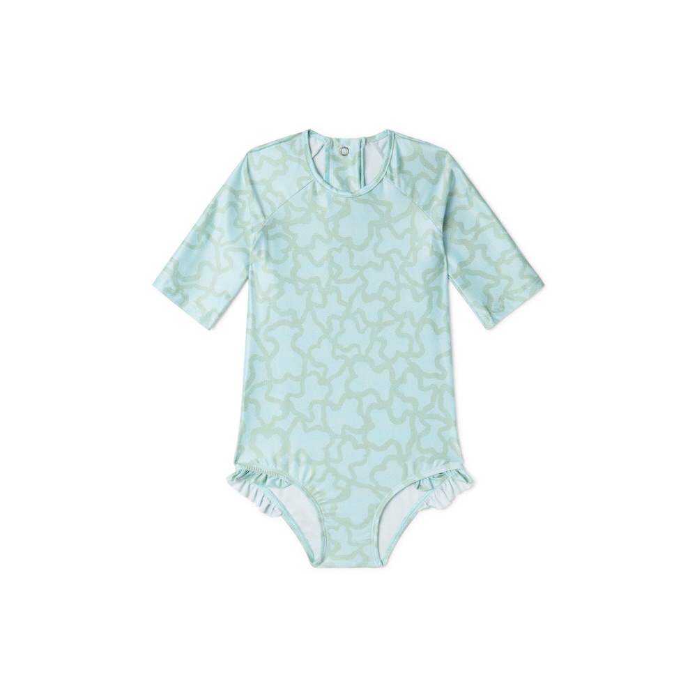 Ba&ntilde;ador integral de ni&ntilde;a manga larga Kaos verde