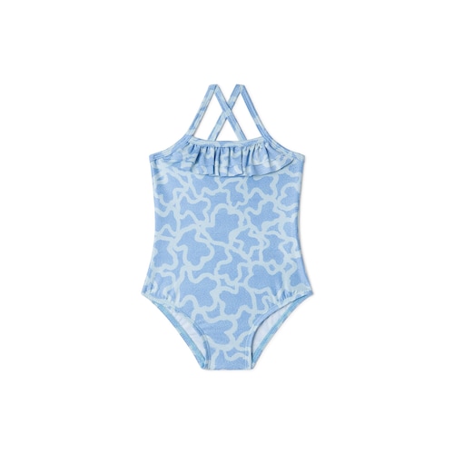 Girls one-piece swimsuit in Kaos blue
