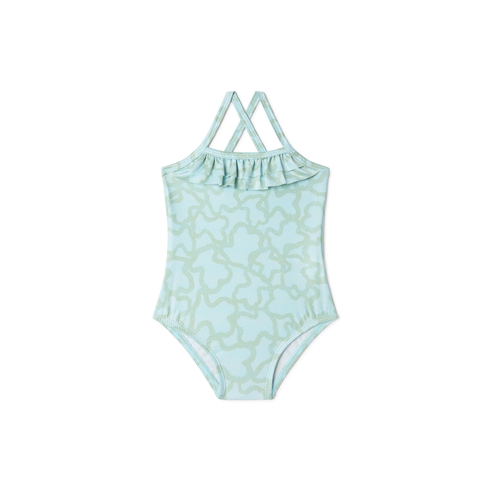 Girls one-piece swimsuit in Kaos green