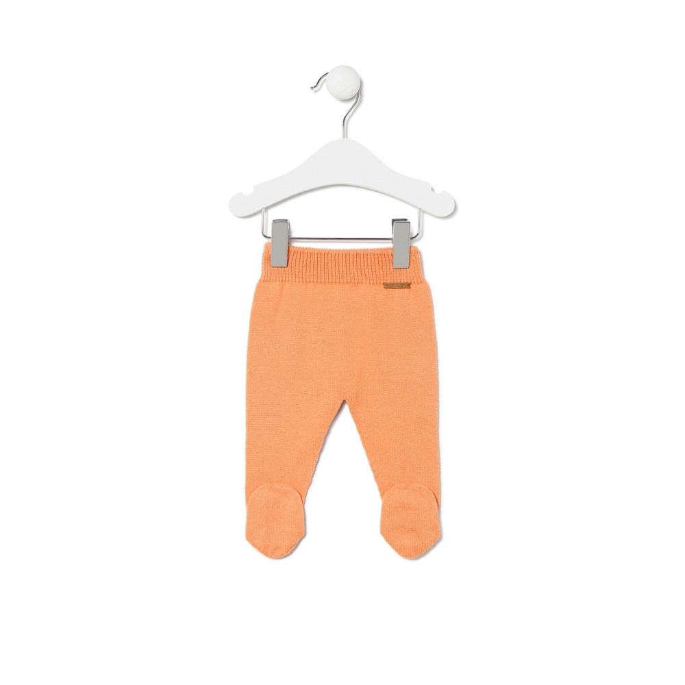 Knitted baby outfit in Tricot orange