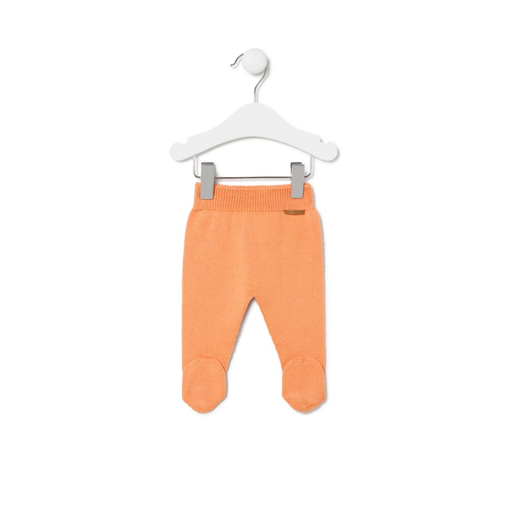 Knitted baby outfit in Tricot orange