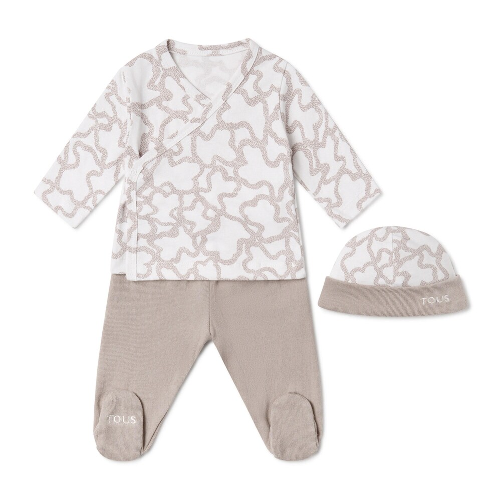 Conjunto de beb&eacute; de reci&eacute;n nacido Kaos beige