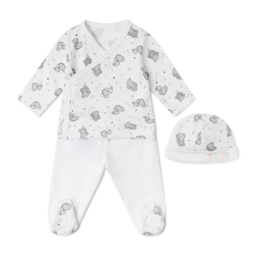 Conjunto de beb&eacute; de reci&eacute;n nacido Pic blanco image number 0