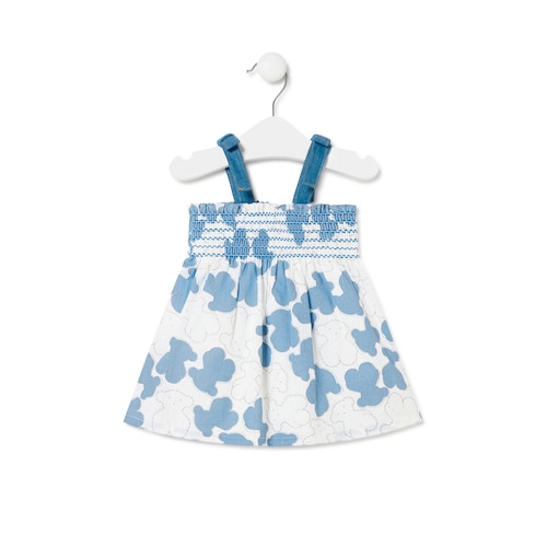 Vestido de menina Denim azul celeste