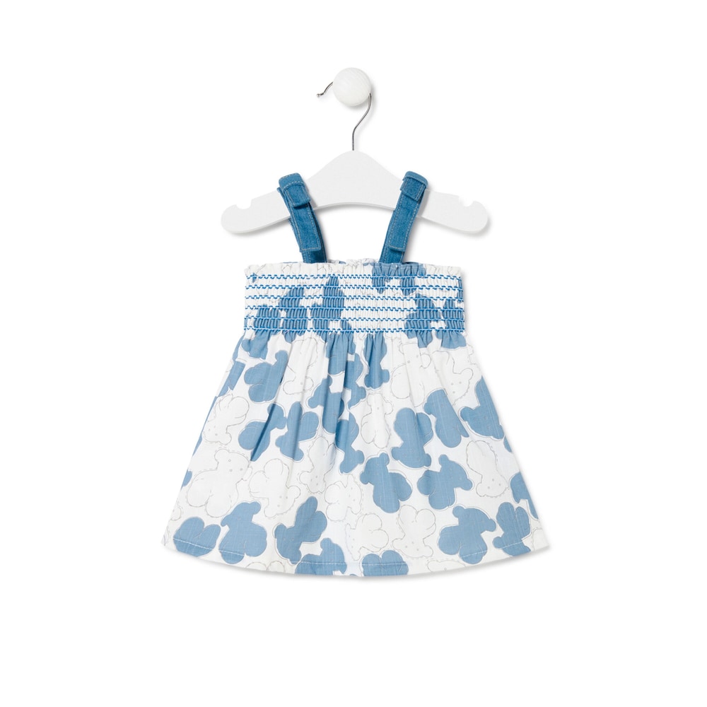 Vestido de menina Denim azul celeste