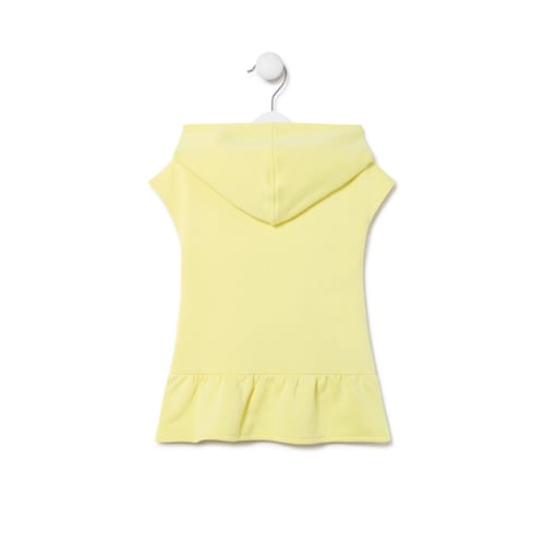 Baby girls hooded dress in Classic yellow