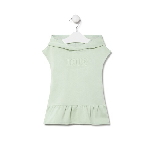 Baby girls hooded dress in Classic mist