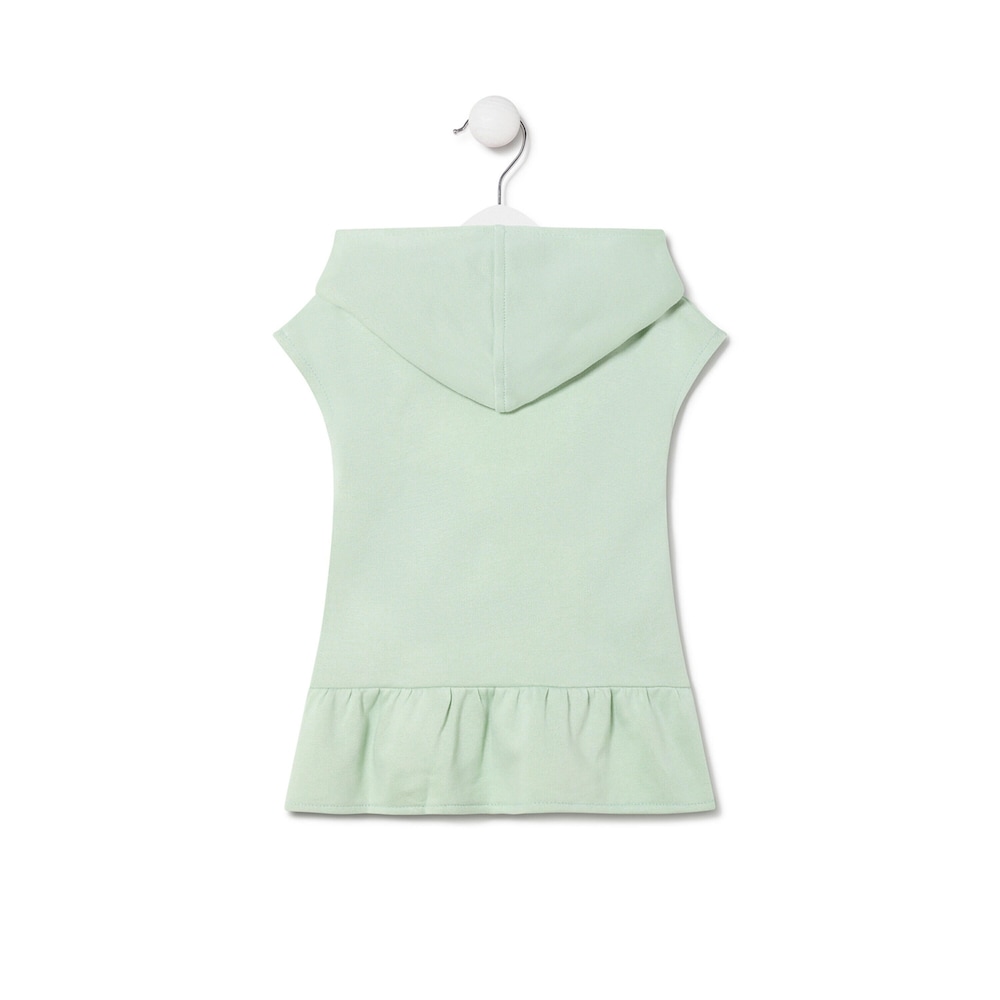 Baby girls hooded dress in Classic mist