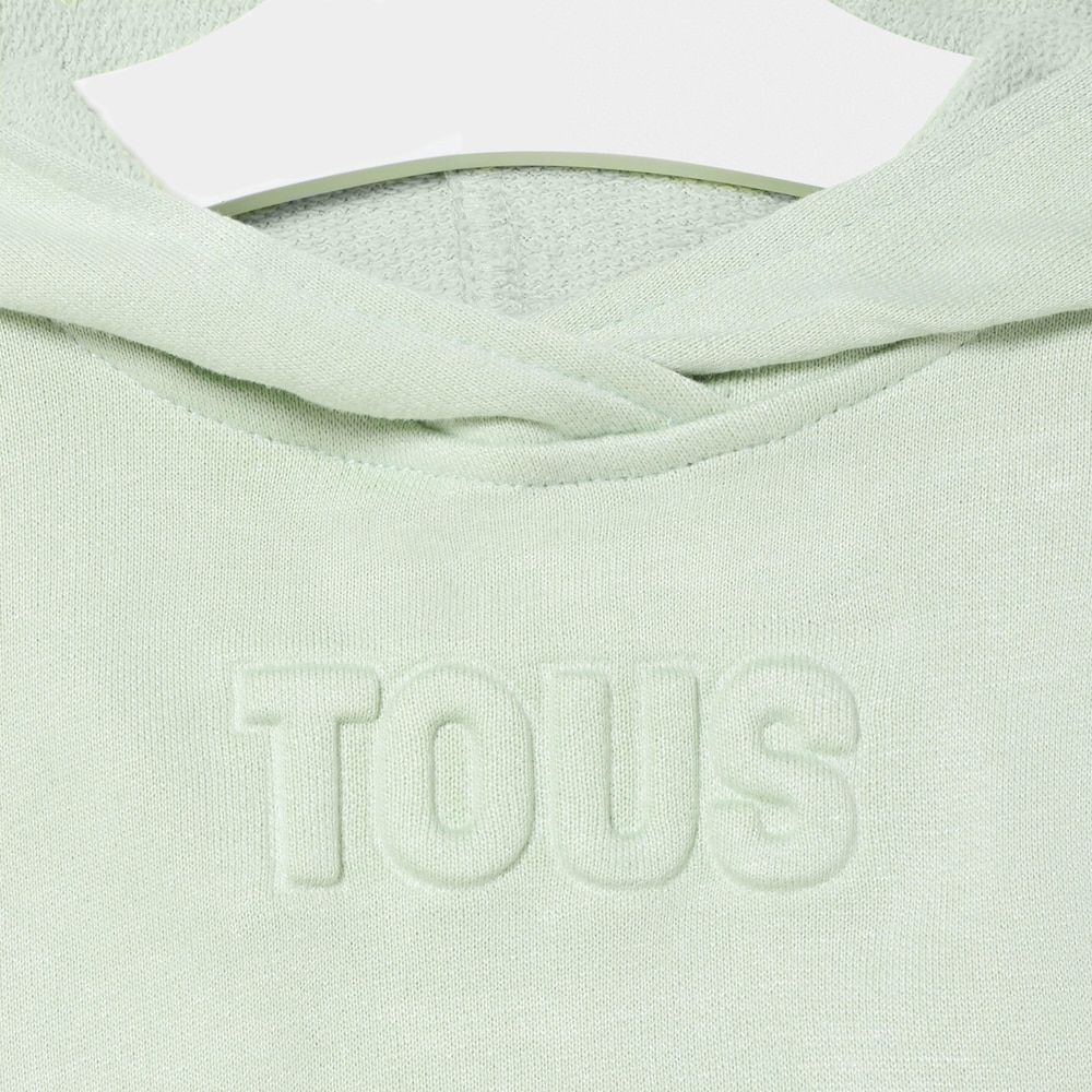 Baby girls hooded dress in Classic mist